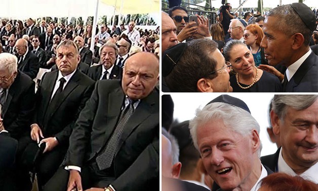 أبرز 10 صور من جنازة السفاح "بيريز".. "أوباما" وكلينتون بـ"طاقية اليهود" وشكرى "مكشر"