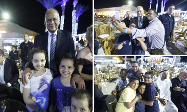 رئيس البرلمان والأطفال فى صور للذكرى بـ"شرم الشيخ"