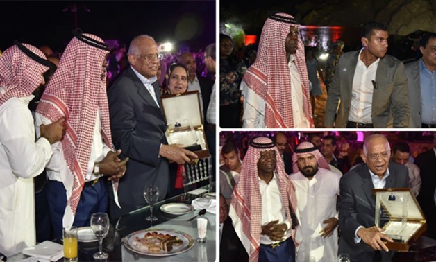 رئيس البرلمان الأفريقى يرتدى عقال بدو سيناء فى ختام احتفالات البرلمان بشرم الشيخ