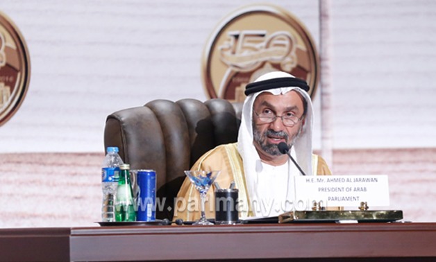 "الجروان" يعلن انتهاء جلسة البرلمان العربى وإصدار بيان ختامى 