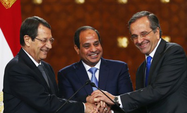 القمة المصرية القبرصية اليونانية تتفق على تفعيل ربط موانئ الدول الثلاث