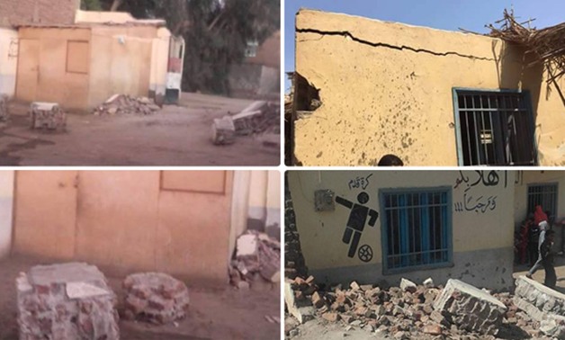بالصور.. قبل وقوع كارثة.. أولياء أمور يحذرون من انهيار مدرسة الشيخ عون الله بأسيوط