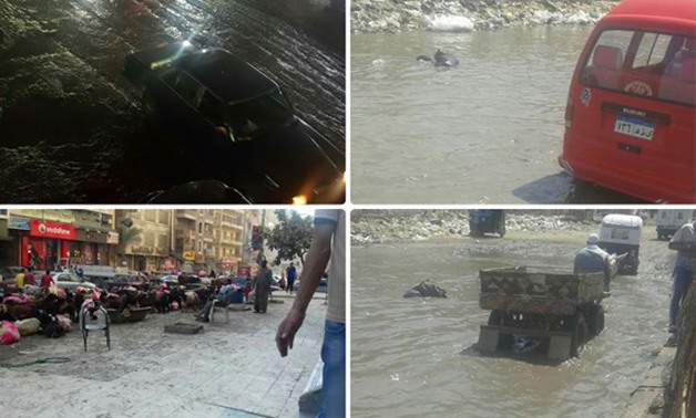 بالصور..مياه المجارى تغرق "جسر السويس".. والأهالى يطالبون برصف شارع جمال عبد الناصر 
