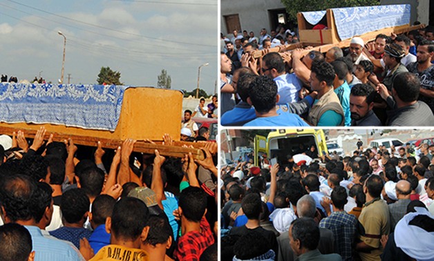 بالصور.. جنازة شعبية لأحد شهداء حادث سيناء بمسقط رأسه بالإسماعيلية