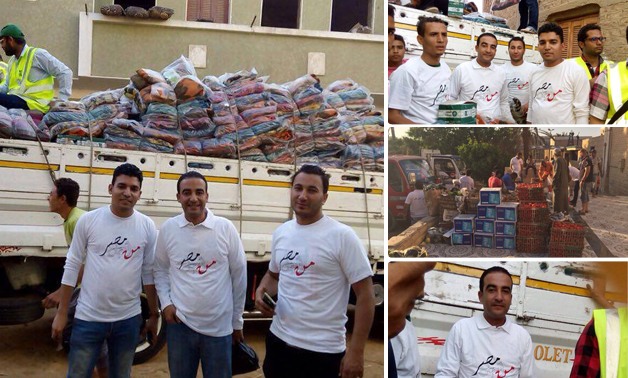 بالصور: "من أجل مصر" تقدم مساعدات لمتضررى السيول فى سوهاج ورأس غارب بمشاركة النواب 