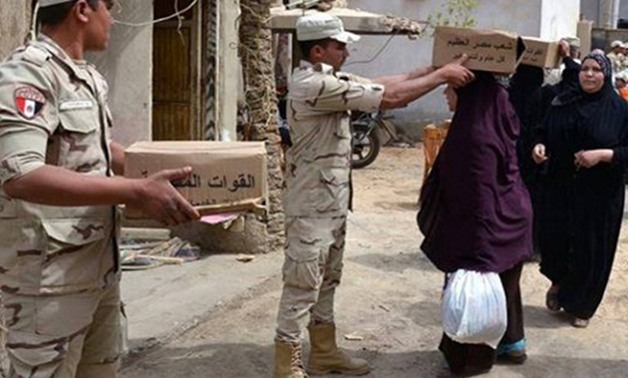 توزيع 25 ألف كرتونة مواد غذائية من القوات المسلحة بالدقهلية بـ25 جنيها