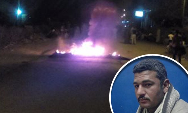أهالى قتيل أشمون يحرقون منزل أحد أفراد عائلة أبو حريرة بعد هدمه