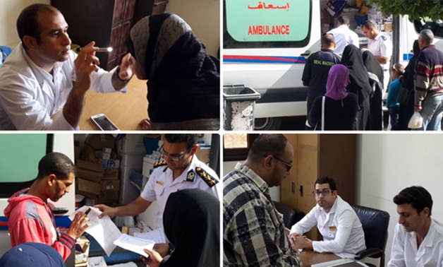 بالصور.. الكشف على 500 مريض خلال قافلة طبية لوزارة الداخلية ببورسعيد