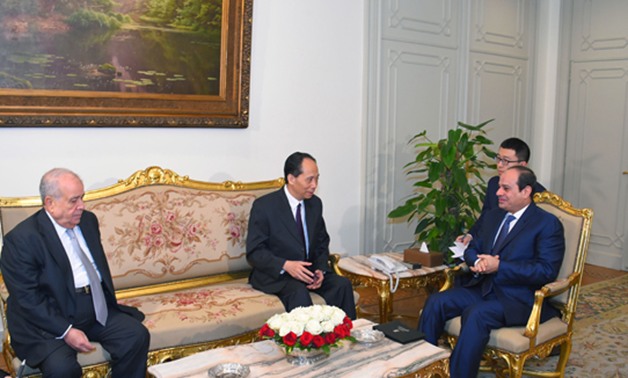 مسؤول صينى يؤكد للسيسى تطلع بكين لتفعيل موقع مصر لإعادة إحياء طريق الحرير