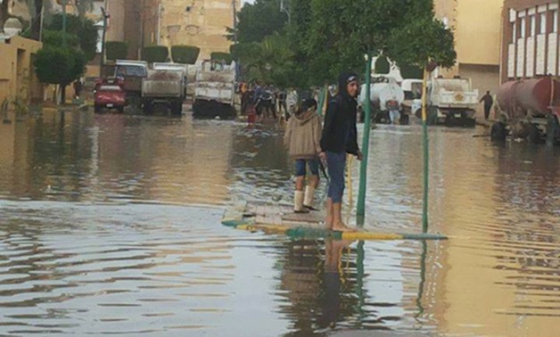 أمطار غزيرة على شمال كفر الشيخ وانقطاع التيار الكهربائى
