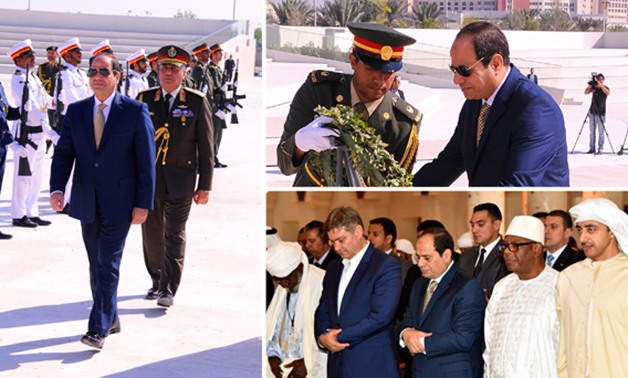 بالصور.. السيسى أول رئيس دولة يزور واحة الكرامة بالإمارات