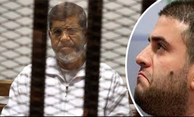 لأول مرة.. ظهور نجل محمد مرسى داخل القفص الزجاجى بالبدلة البيضاء