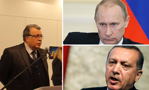 "أردوغان" يبلغ "بوتين" هاتفيًا بحادث اغتيال السفير الروسى فى أنقرة