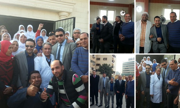 بالصور.. محمود بدر ينهى إضراب عمال المشروع الخدمى للتغذية المدرسية
