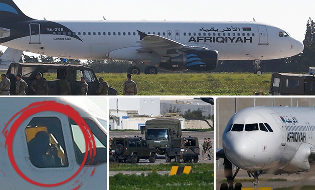 تفاصيل اختطاف طائرة ليبية وهبوطها بمالطا