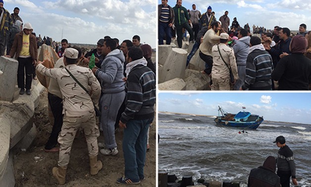 بالصور .. انقاذ 12 صيادا من الغرق ببوغاز رشيد من كفر الشيخ
