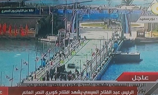 "السيسى" يقدم الشباب لإزاحة ستار لوحة افتتاح كوبرى النصر فى بور سعيد