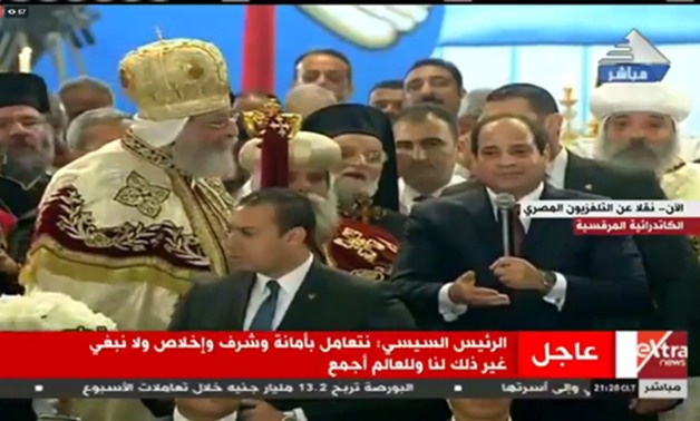 الرئيس السيسى: سنشيد أكبر مسجد وكنيسة بمصر فى العاصمة الإدارية الجديدة