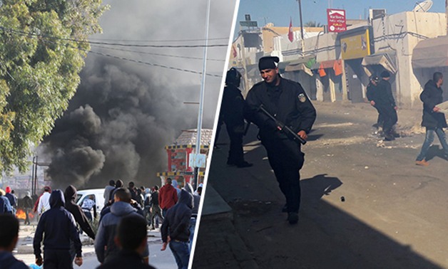 بالصور.. اشتباكات بين الأمن التونسى ومواطنين احتجاجا على تزايد البطالة 