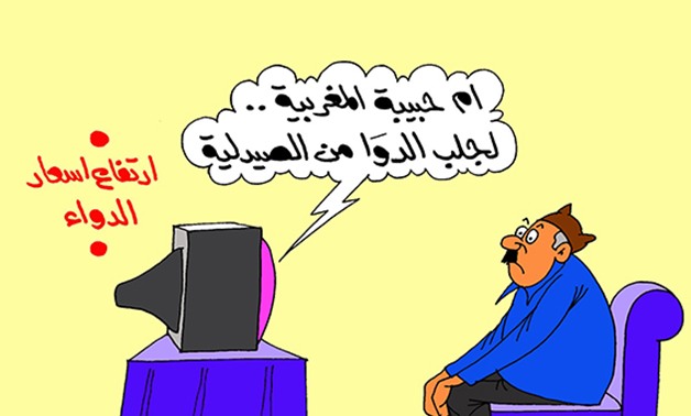 المصريون يسخرون الجن للسيطرة على أسعار الأدوية.. فى كاريكاتير "برلمانى"
