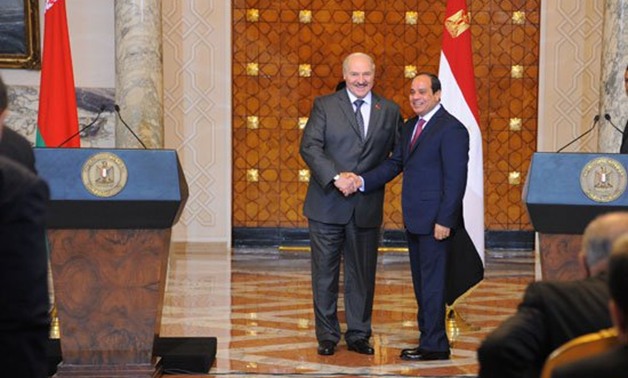 الرئاسة: السيسى أكد حرص مصر على تطوير العلاقات الثنائية مع بيلاروسيا