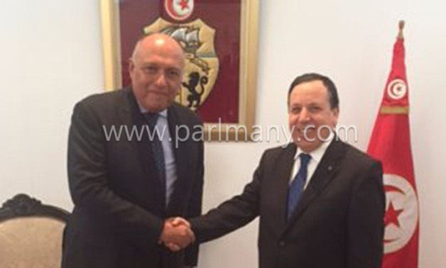 وزير الخارجية سامح شكرى يصل إلى تونس للقاء الرئيس "السبسى"