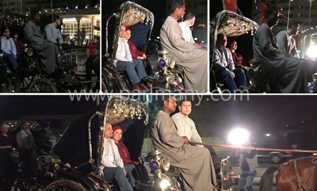 بالصور.. الرئيس السيسى فى جولة بـ"الحنطور" على كورنيش النيل فى أسوان