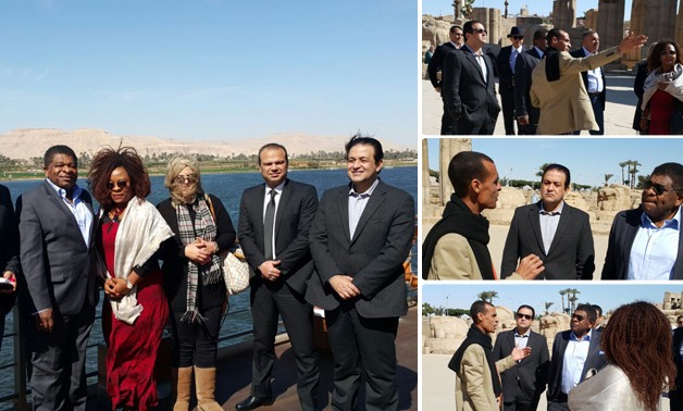 بالصور.. علاء عابد يشارك رئيس الاتحاد البرلمانى الدولى فى جولة سياحية بالأقصر