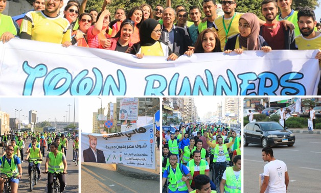 حملة هانى العسال تنظم سلاسل بشرية لتعريف المواطنين ببرنامج المرشح فى مدينة نصر