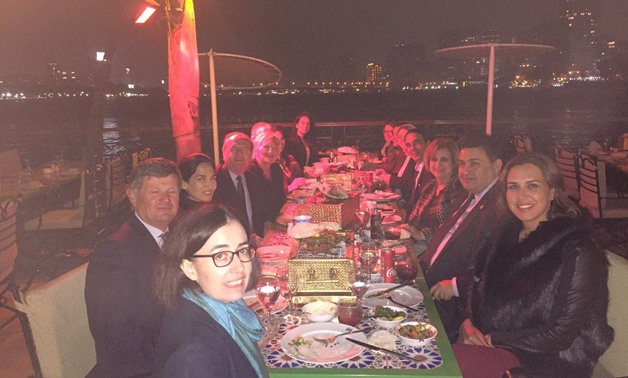 رانيا علوانى تشارك فى حفل عشاء مجموعة الصداقة البرلمانية المصرية الفرنسية على ضفاف النيل