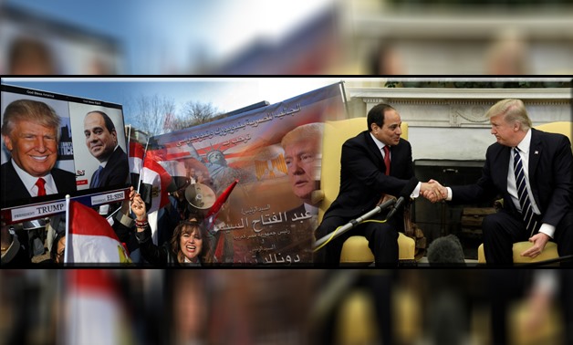 علم مصر فى ساحة البيت الأبيض
