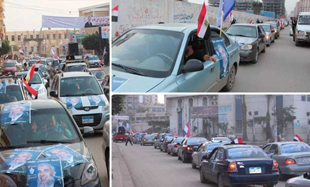 بالصور.. "النور" ينظم مسيرة بالسيارات لدعم نائب رئيس الحزب فى كفر الشيخ