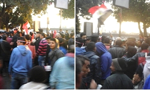 المواطنون المحتفلون يحاولون العودة لميدان التحرير