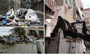 أعمال رفع القمامة بحى العجمى بالإسكندرية