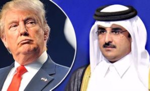تميم أمير قطر و ترامب الرئيس الأمريكى
