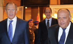 وزير الخارجية سامح شكرى مع وزير الخارجية الروسى سيرجى لافروف