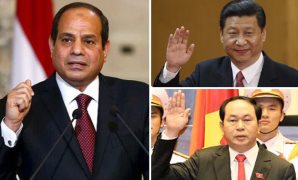 الرئيس السيسى والرئيسان الصينى والفيتنامى