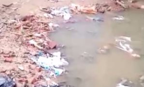 غرق شارع عمرو بن العاص بمياه الصرف