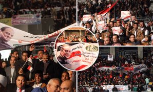 الآلاف بمؤتمر المصريين الأحرار يدعمون ترشح السيسى