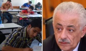 وزير التعليم وطلاب يؤدون الامتحانات