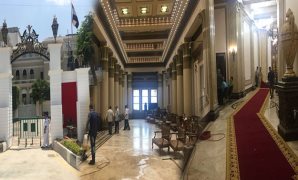 علم مصر يزين البرلمان استعداد لاستقبال الرئيس