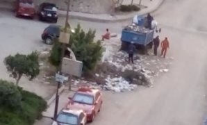 رفع القمامة فى شارع زهراء مدينة نصر