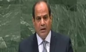 الرئيس عبد الفتاح السيسى خلال إلقاء كلمته بالأمم المتحدة