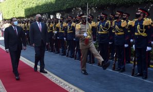 مراسم استقبال رسمية لرئيس الوزراء الأردنى بمقر مجلس الوزراء