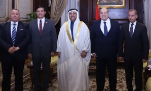 المستشار عبد الوهاب عبد الرازق يستقبل رئيس البرلمان العربى