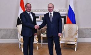 الرئيس عبد الفتاح السيسى ونظيره الروسي بوتين