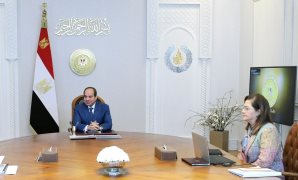 الرئيس عبد الفتاح السيسي والدكتورة هالة السعيد 