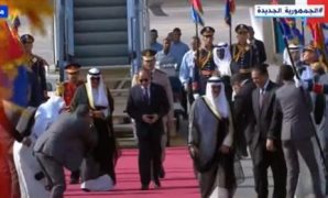 الرئيس السيسى يستقبل أمير الكويت 