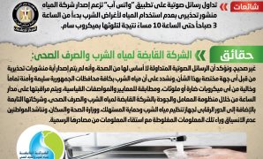 الحكومة تنفى إرسال شركة المياه رسالة تحذيرية بعدم استخدام المياه لأغراض الشرب