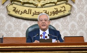 المستشار الدكتور حنفي جبالي رئيس مجلس النواب خلال جلسة اليوم